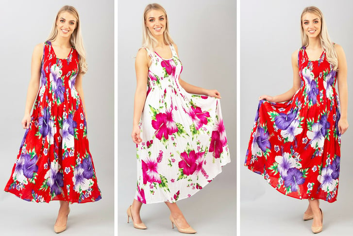 LA-BELLE-ROSE-Long-Cotton-Flower-Dress-1
