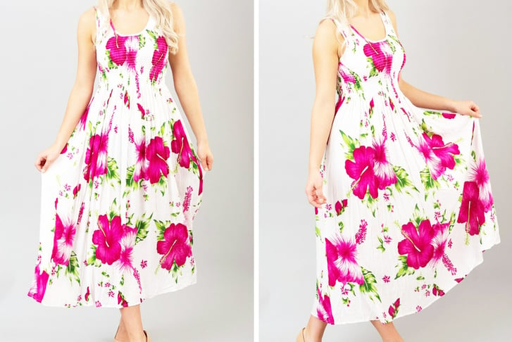 LA-BELLE-ROSE-Long-Cotton-Flower-Dress-7