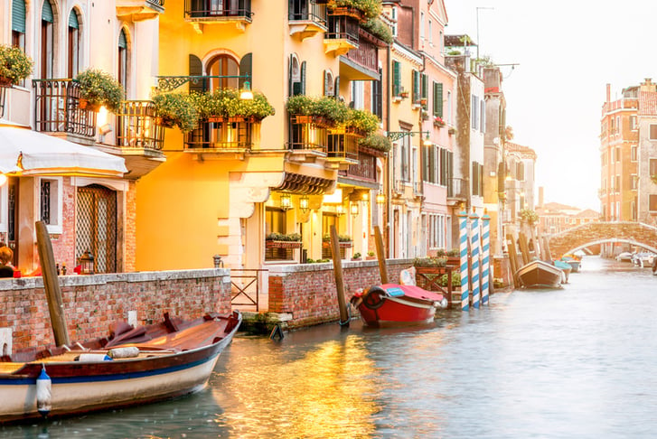 Venice, Italy, Stock Image - Dorsoduro Canal