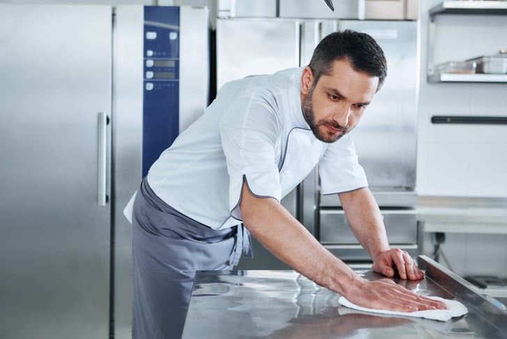 Cleaning Kitchen Stock Image