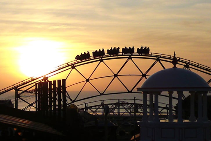 Roller coaster at Blackpool Pleasure Beach