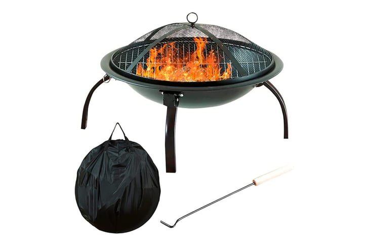 Steel-Folding-BBQ-Fire-Pit-With-Carry-Cover---Optional-Marshmallow-Tools-2