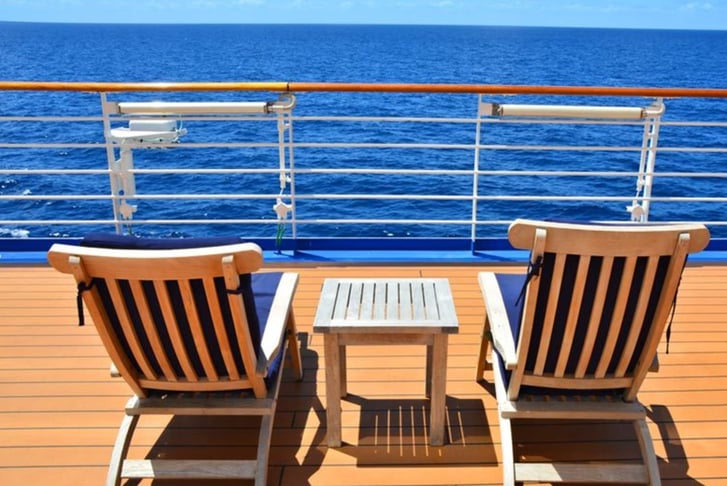 Generic Cruise Ship, Stock Image - Deck Chairs