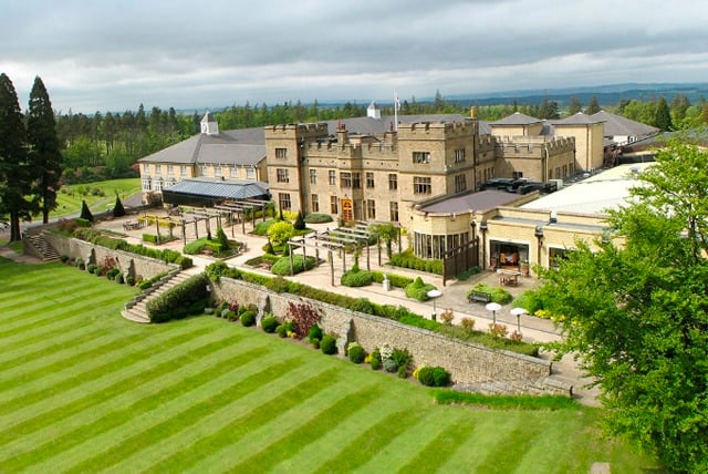 An aerial view of Slaley Hall