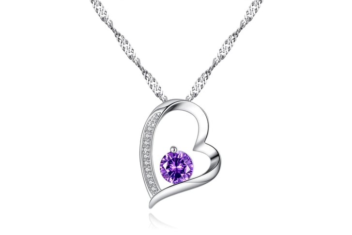 Sparkling-Purple-Heart-Necklace-&-Earrings-Set-2