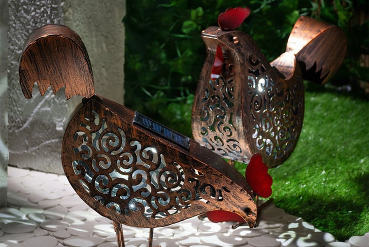 Metal-Hen-Chicken-Solar-Light-Garden-Ornaments-1