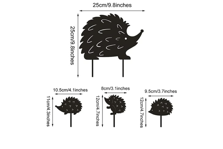 4-Pack-Garden-Hedgehog-Metal-Stakes-Animal-Silhouette-Statues-Set-4