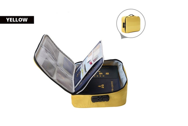 Multifunction-Document-Storage-Bag-With-Lock-YELLOW