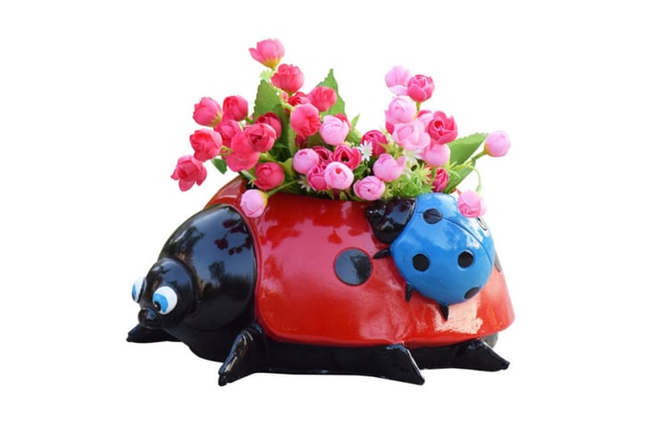 Novelty-Ladybird-Planter-Pot-red