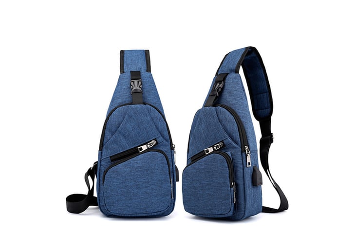 Casual-Oxford-Cloth-Chest-Pack-Bag-with-USB-Port-blue