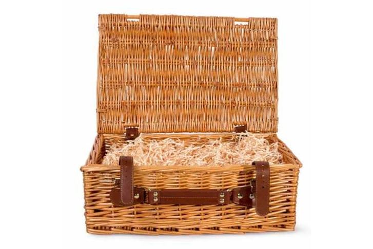 DIY Hamper Wicker Gift Basket Kit Leather Handle & Accessories - Wowcher