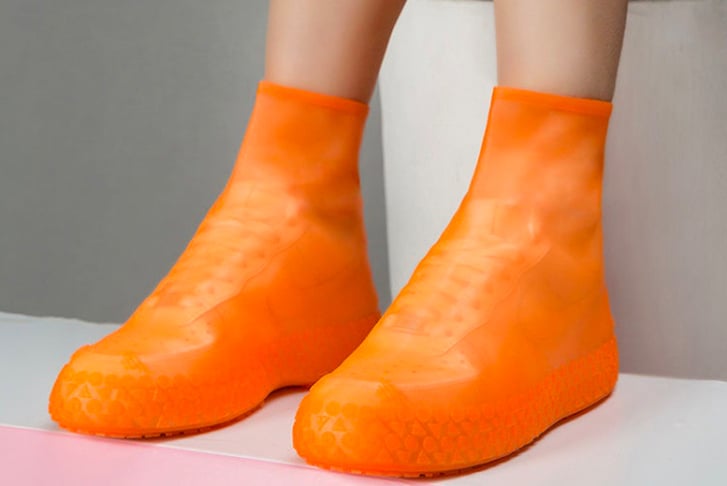 Reusable-Waterproof-Non-Slip-Shoe-Protectors-orange