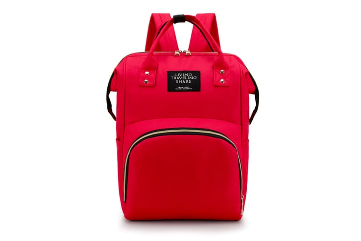 Waterproof-Large-Capacity-Mummy-Diaper-Bag-Backpack-red