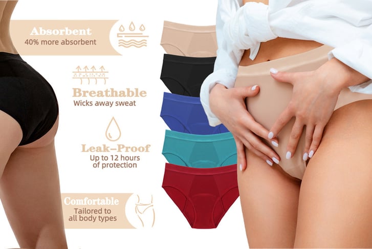 Women Menstrual Thicken Period Leak Proof Panties High Waist