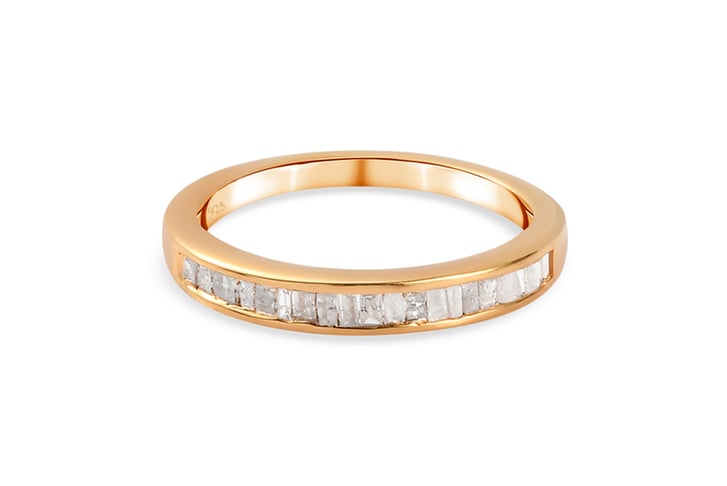 14ct-Gold-Plated-Half-Eternity-Princess-Cut-Natural-Diamond-Ring-2