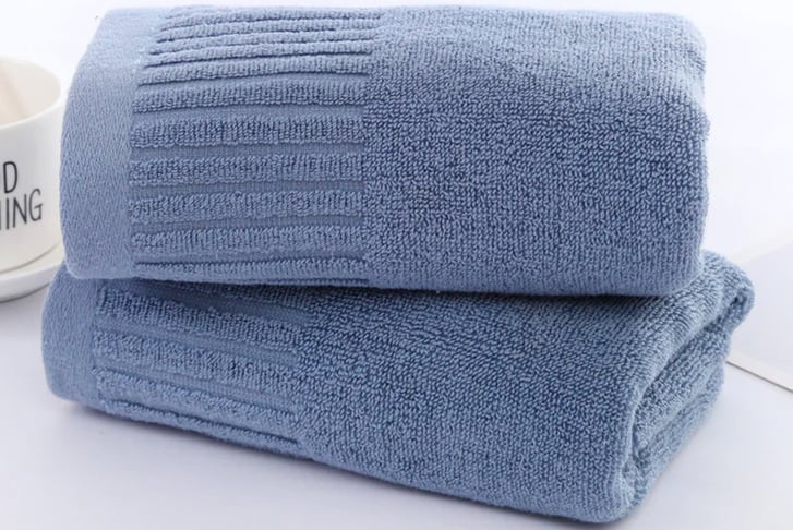 2pack-Cotton-Solid-Color-Face-Towel-blue