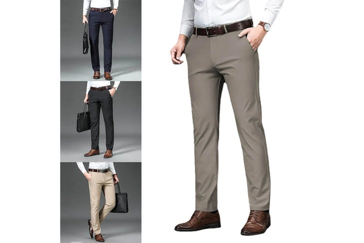 Men's Formal Office Trousers Deal - Wowcher
