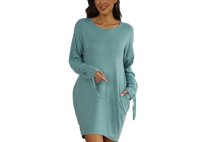 Women’s-Round-Neck-Long-Sleeve-Dress-2