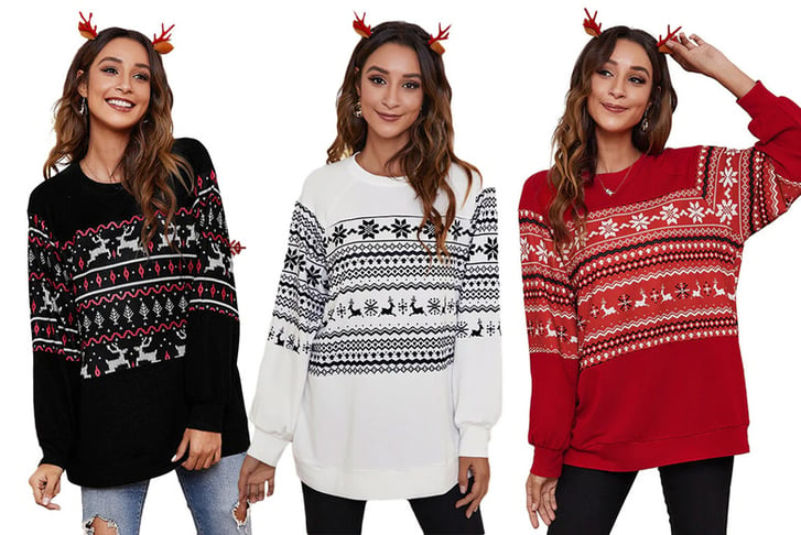 Women-Christmas-Print-Long-Sleeve-Tshirt1