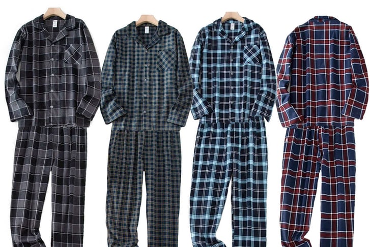 6-Men's-Home-Suits-Long-Sleeved-Pajamas-Set