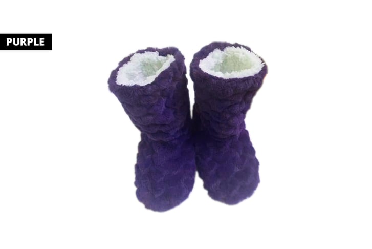 2-PURPLE-Adult-Winter-Non-Slip-Indoor-Floor-Boots-Socks