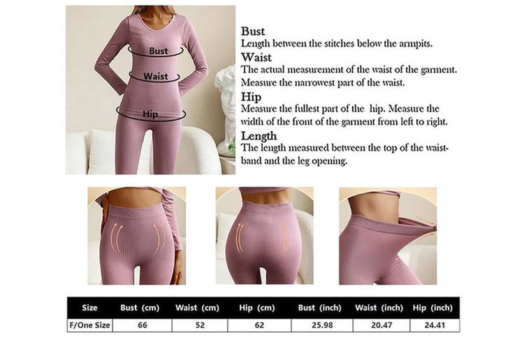 2Pcs Women Thermal Underwear Set Offer- 5 colours - Wowcher