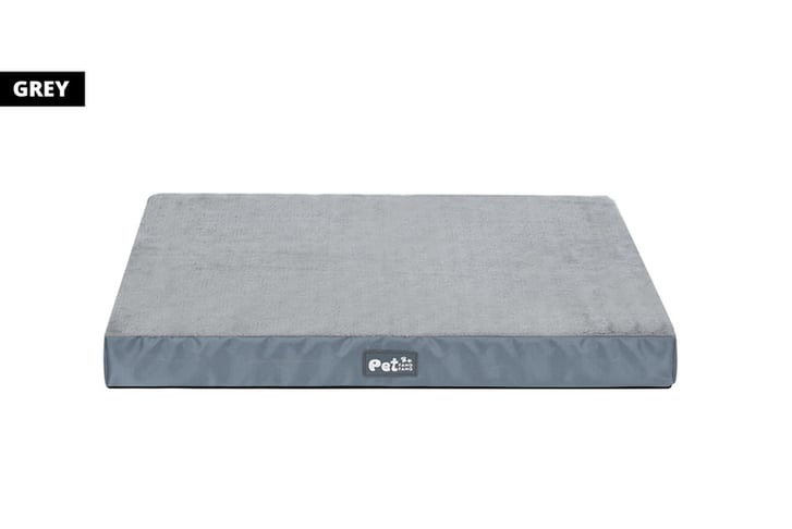 2-GREY-DELUX-SELF-WARMING-PET-BED,-DOGS-&-CATS