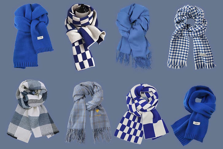 Blue-Checkerboard-Warm-Scarves-1