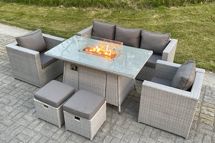 light grey outdoor furniture