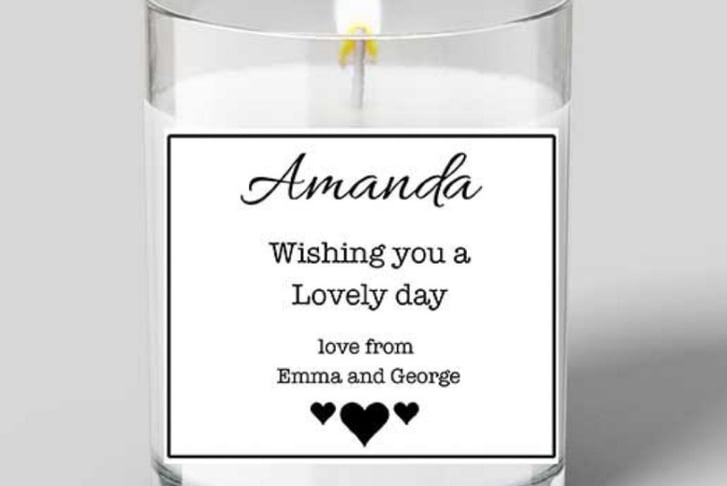 Chocolate, Bath Bombs & Prosecco Hamper & Personalised Candle