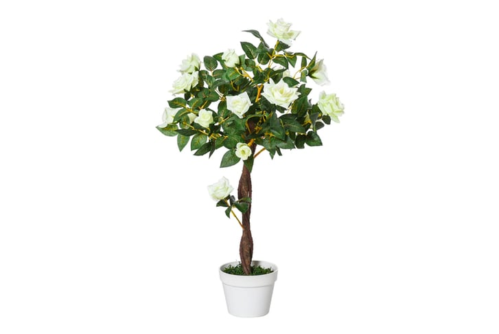 Outsunny-Artificial-Camellia-Plant-Realistic-Fake-Tree-Potted-Home-Office-90cm-White-2