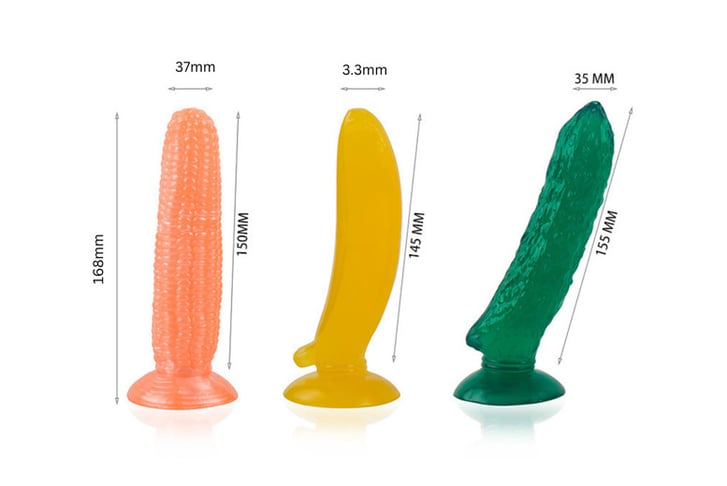 Novelty-Fruit-Sillicone-Suction-Dildo-5