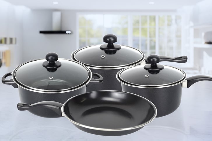 Black-7-Piece-Non-Stick-Cookware-Set-Cooking-Pot-Frying-Pan-Saucepan-With-Lids-1