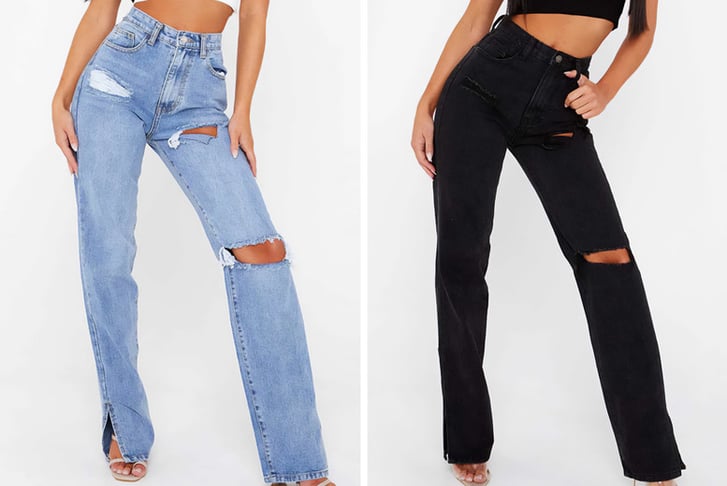 High-Waisted-Straight-Ripped-Leg-Jeans-1