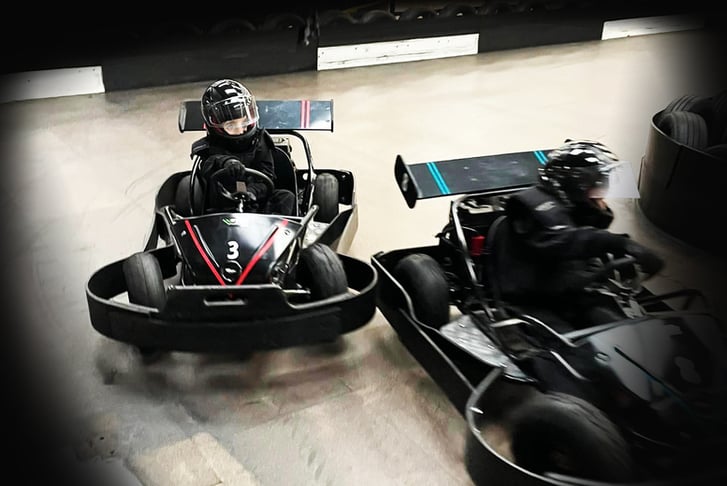 Tommy and Will Karting