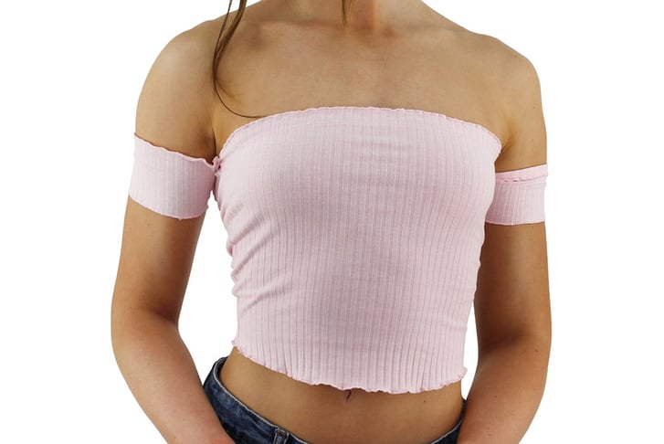 Womens-Lettuce-Trim-Bardot-Crop-Tops-2