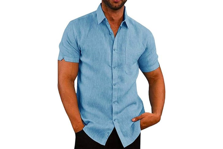 Men-Linen-Blouse-Short-Sleeve-Shirts-2