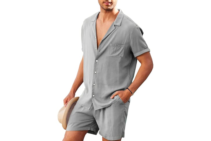 Mens-2-Pieces-Linen-Outfit-Stylish-Casual-Summer-Tank-Tops-Shorts-Twin-Set-2