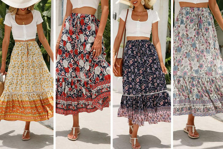 Women-Bohemia-Print-Maxi-Skirt-1