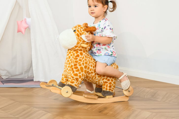 Kids 2-in-1 Plush Giraffe Rocker