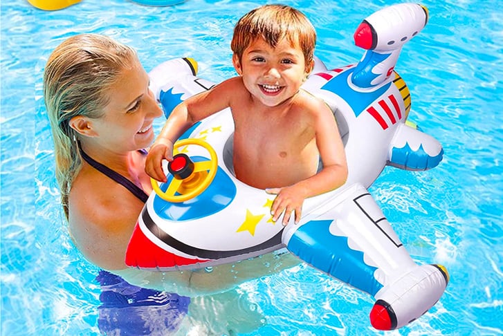Kids-Inflatable-Rocket-Ship-Swim-Ring-with-Safety-Seat-1