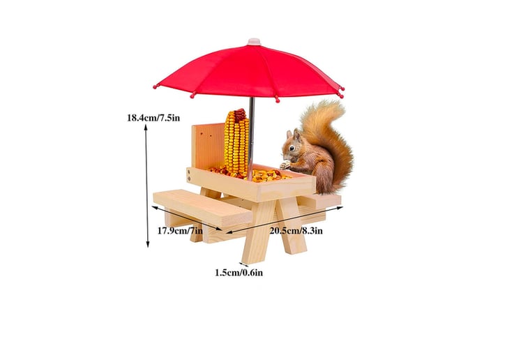 Outdoor-Wooden-Squirrel-Feeder-Picnic-Table-7