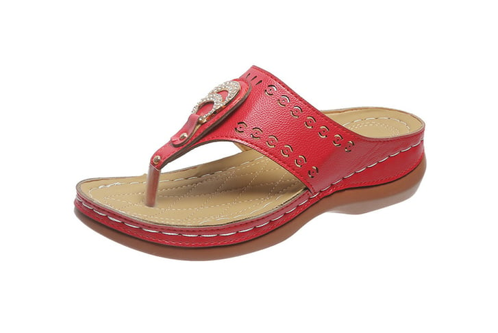 Comfortable wedge cheap flip flops