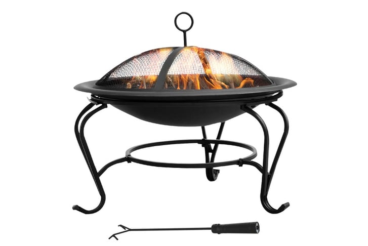 Fire-Pit-Wood-Burning-Heater-Poker-Mesh-Lid-Garden-Patio-Round-Camping-2
