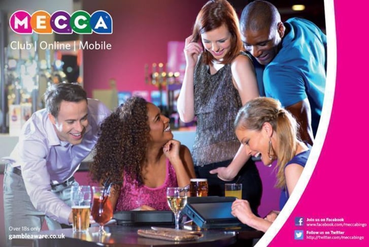 Friends hanging out and enjoying some drinks at Mecca Bingo