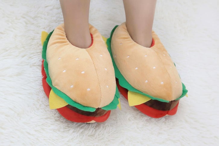 Funny-Hamburger-Fuzzy-Slippers-1