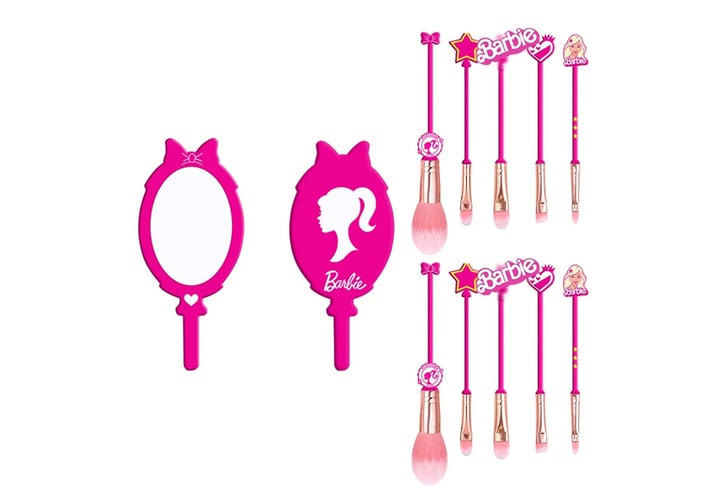 Barbie-Inspired-Makeup-Brush-&-Mirror-Set-2