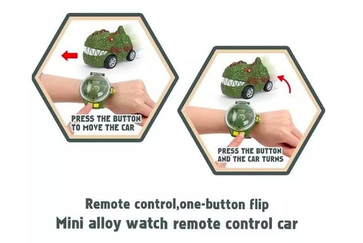 Kids Dinosaur Remote Control Watch Car-9