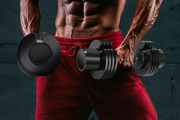 5-in-1-Adjustable-Dumbbell-with-Tray-and-Non-slip-Metal-Handle-1