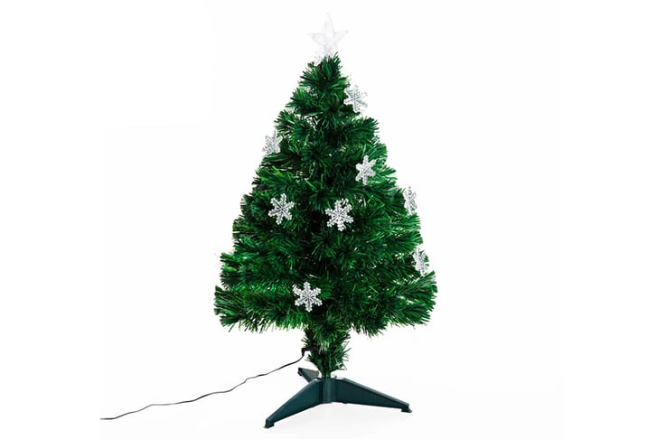 3FT-Green-Fibre-Optic-Artificial-Christmas-Tree-Xmas-Colourful-LED-Scattered-Tree-with-Snowflakes-Ornam-2